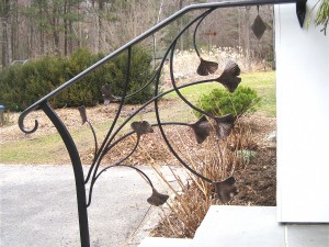Ginkgo Handrail with Bronze Accents