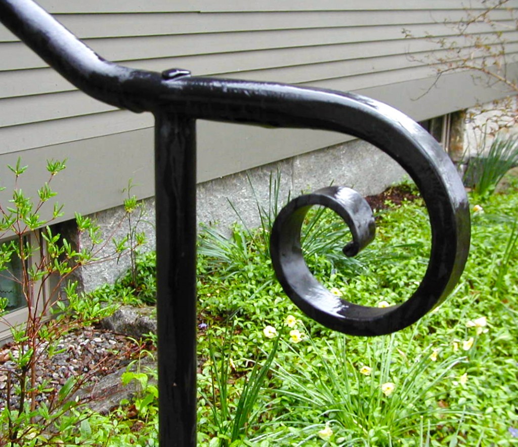 A replica of a railing at the Harvard, MA Shaker Historical District. 